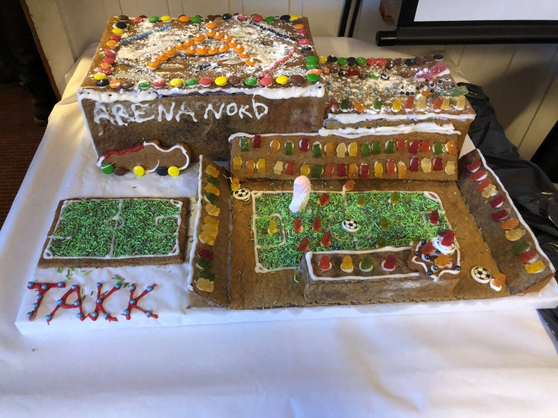 Pepperkakemodell av Arena Nord