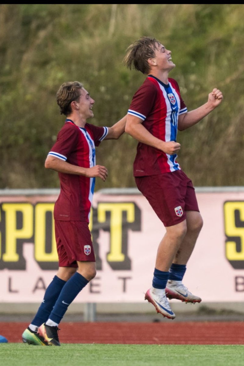 Malte med sin første landslagsscoring<br />