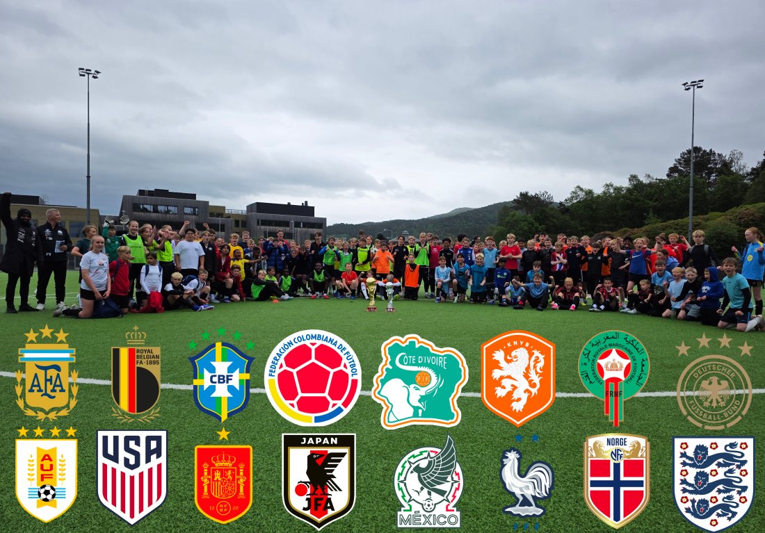 140 barn representerte 16 land under VM på Myrdal Stadion forrige mandag